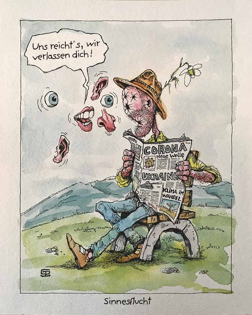 Karikaturist in der Steiermark, Österreich